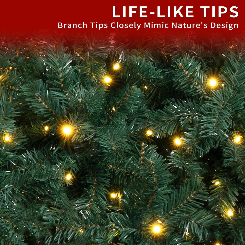 5FT Christmas Tree with Warm Light,Artificial Xmas Tree for Christmas Decor