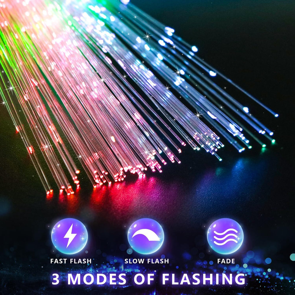 Fiber Optic Wand Glow Sticks Lights,48 Pcs Fiber Optic Wand LED