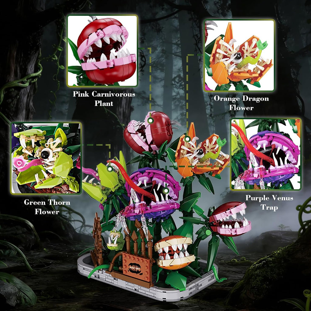 Audrey 2 Piranha Plant Building Block Set 1266PCS Monster Plant Kit