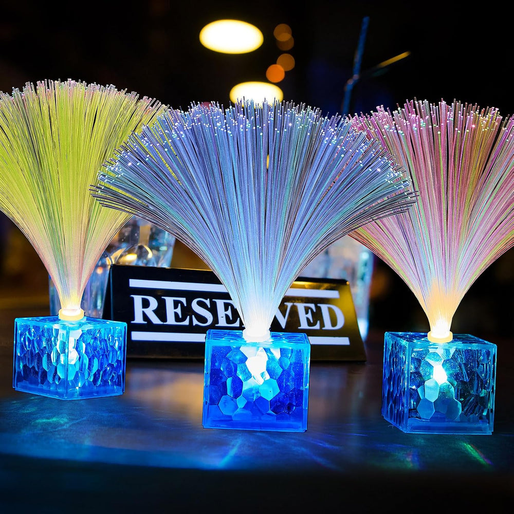 16 Pcs Mini Fiber Optic Lamp Bulk Glow Dark Party Favors, 10 Inch