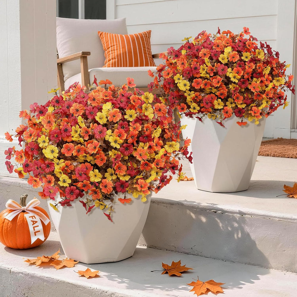 Artificial Fake Fall Plants Flowers for Outdoor Outside Home Decoration