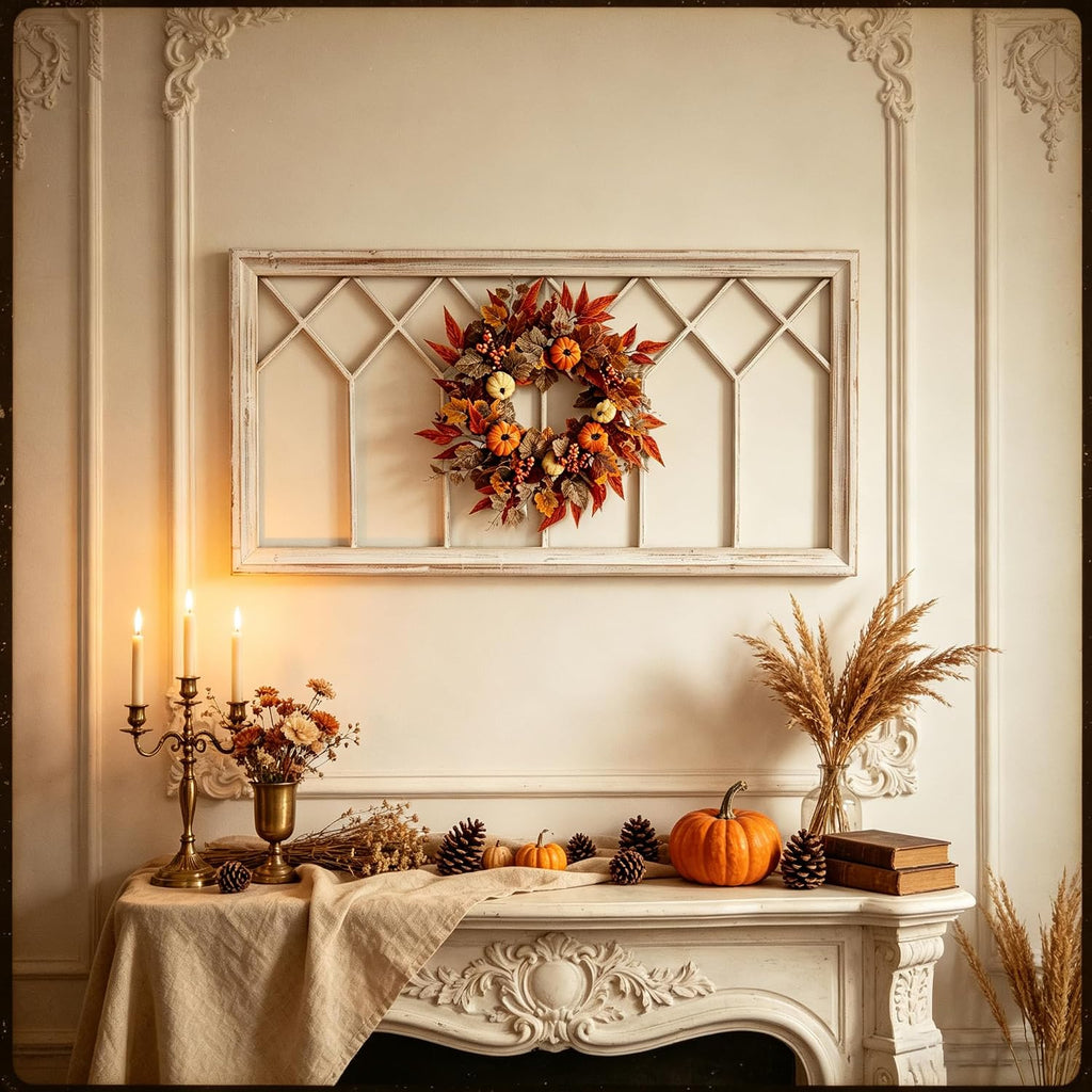 sintosin rustic wood window frame wall decor 40, side view