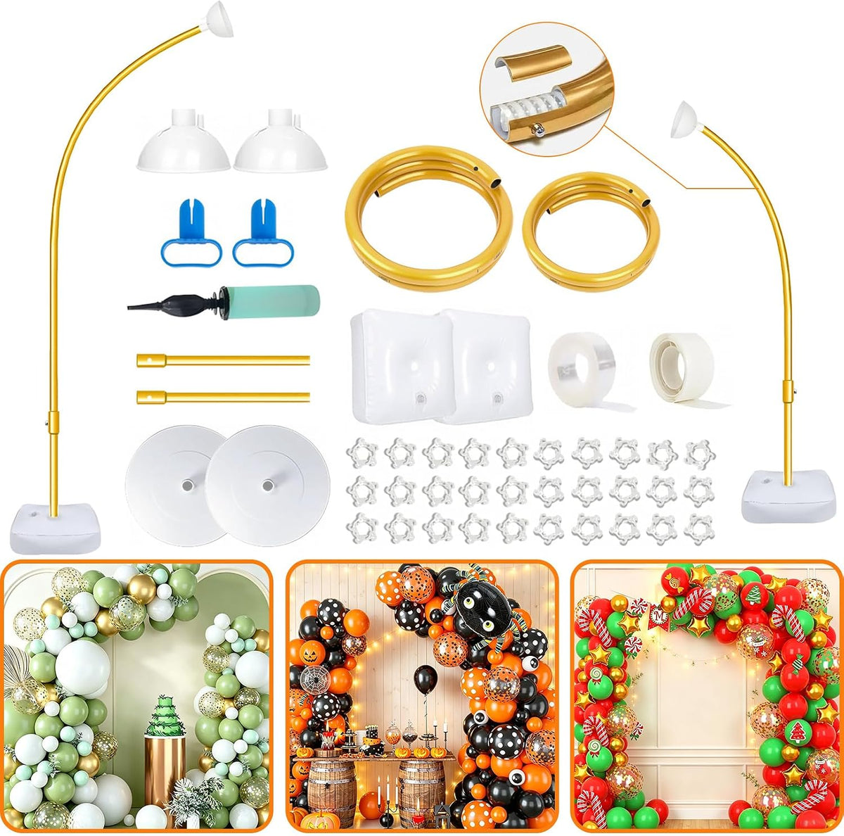 Balloon Arch Kit for Wedding Decoration 9.2FT & 6FT - Gold
