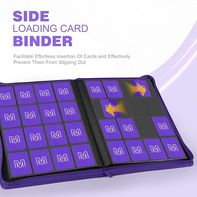 Premium Card Binder 16 Pocket,Trading Card Binder Holds up to 1000+Cards Sturdy Card Collection Album, Card Holder Folders for MTG, TCG, Game Cards & Sports Cards