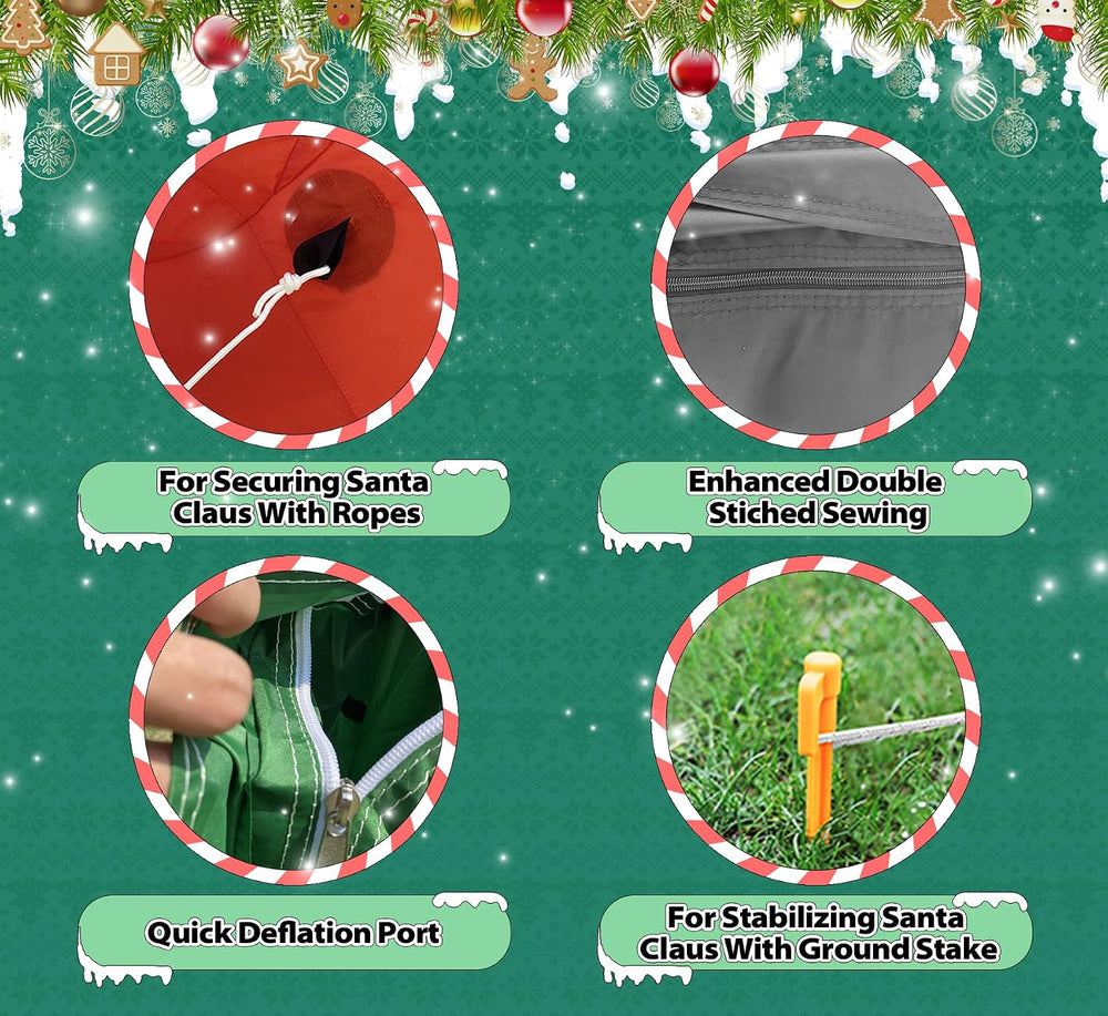Giant Santa Inflatable 33FT Santa Claus for Christmas Outdoor Decoration, UL ...