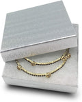 TheDisplayGuys 25 Cardboard Jewelry Gift Boxes with Inserts - Silver Foil