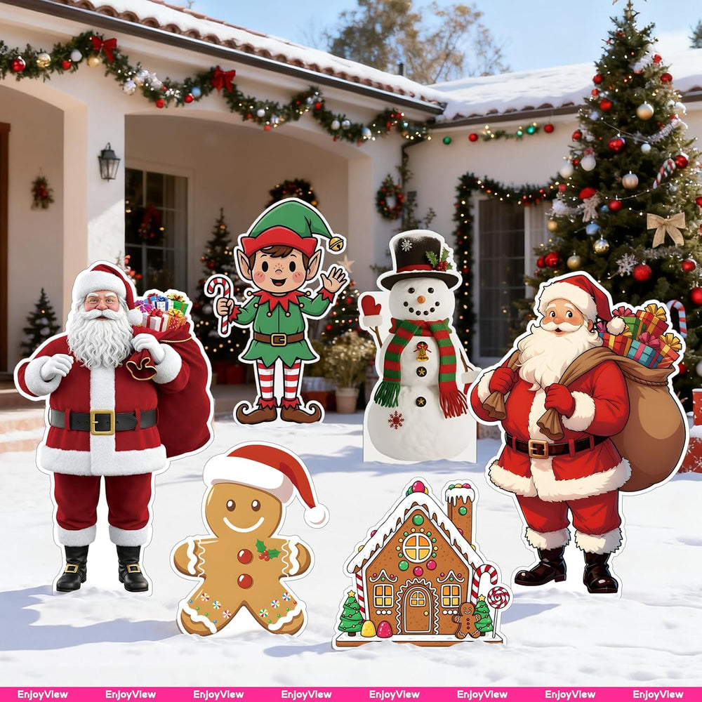 Xmas Cardboard Cutout Standup Santa Claus, 5FT, Party Photo Prop