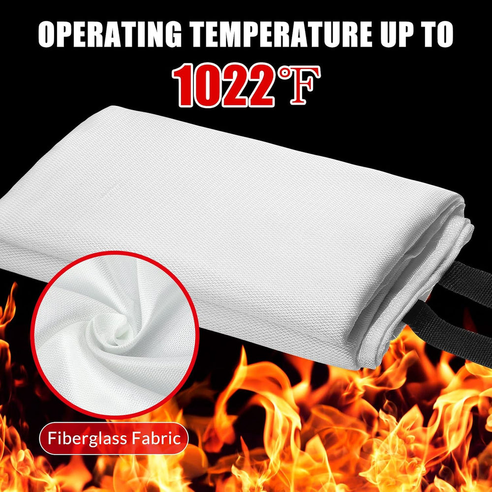 Jerify 8 Pack Fire Blanket for Home Emergency Fire Blanket 47 x 47 Inch Kitch...