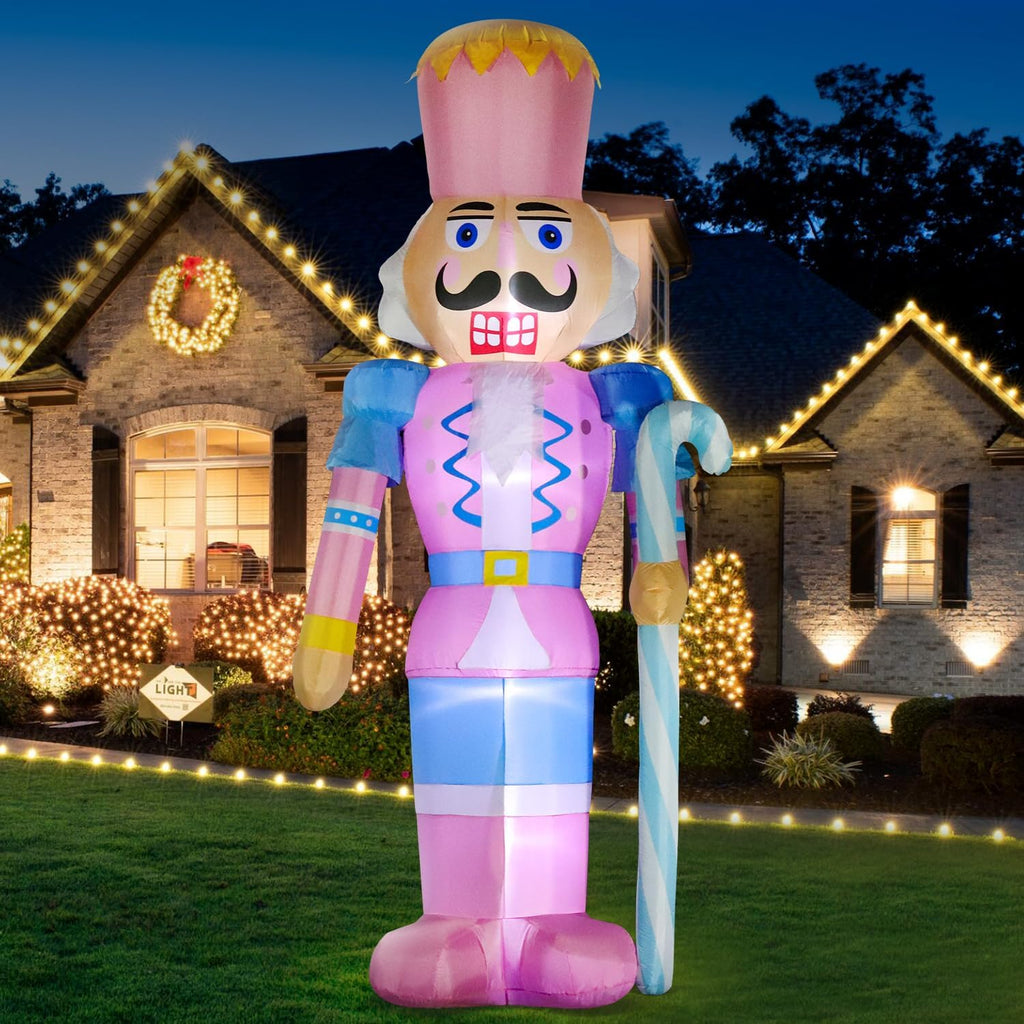 domkom 12ft giant pink christmas inflatable nutcracker soldier, package contents