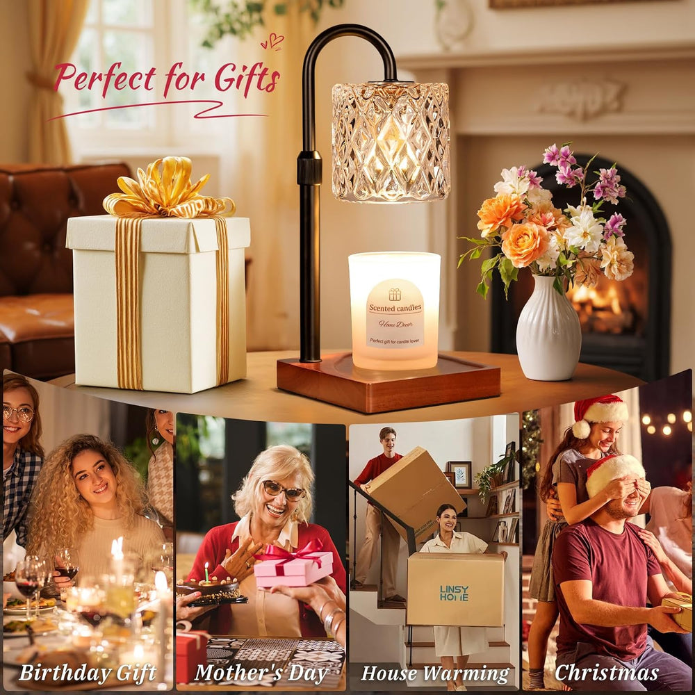 Candle Warmer Lamp with Timer,Wax Melt Warmer Housewarming Gifts for Women
