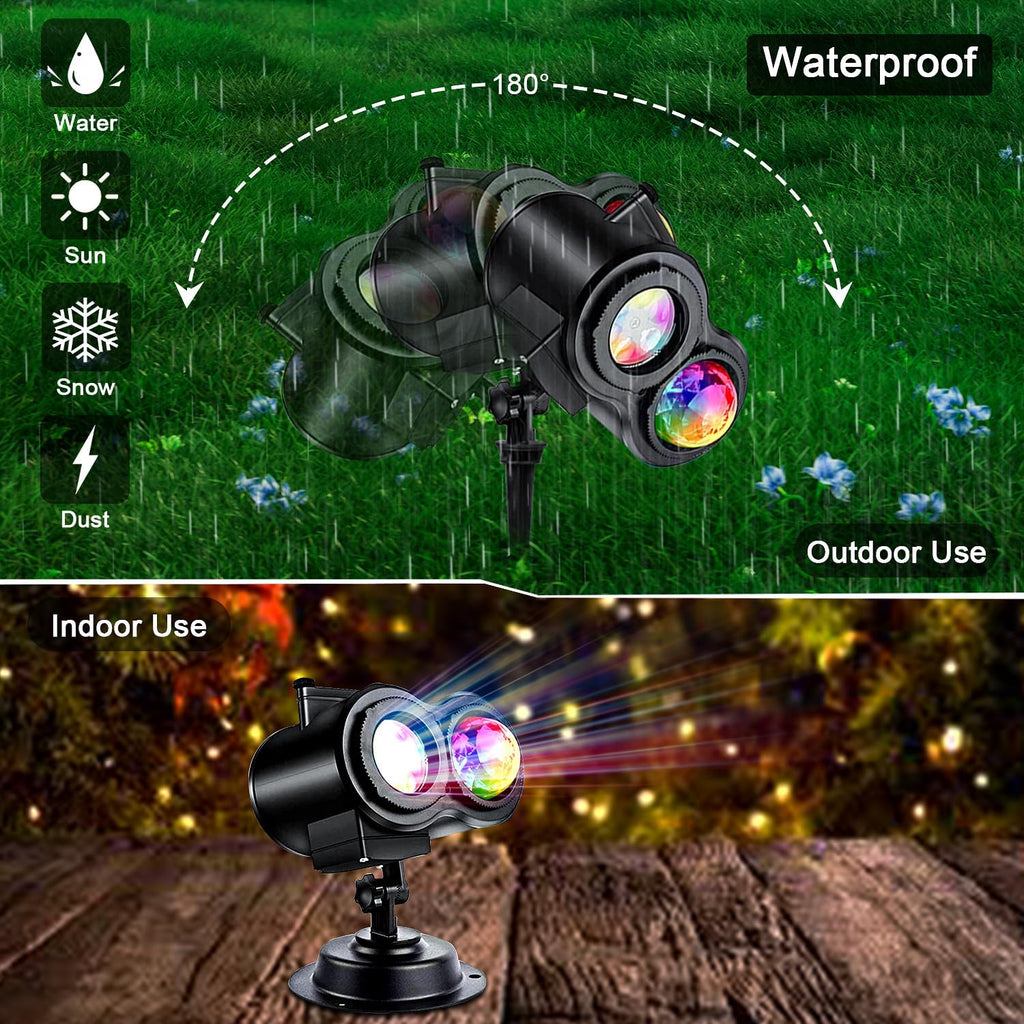 halloween projector lights outdoor, snowflake christmas projector lights on a desk or shelf