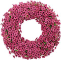 24" Fuchsia Artificial Floral Wreath for Front Door Outside All Seasons