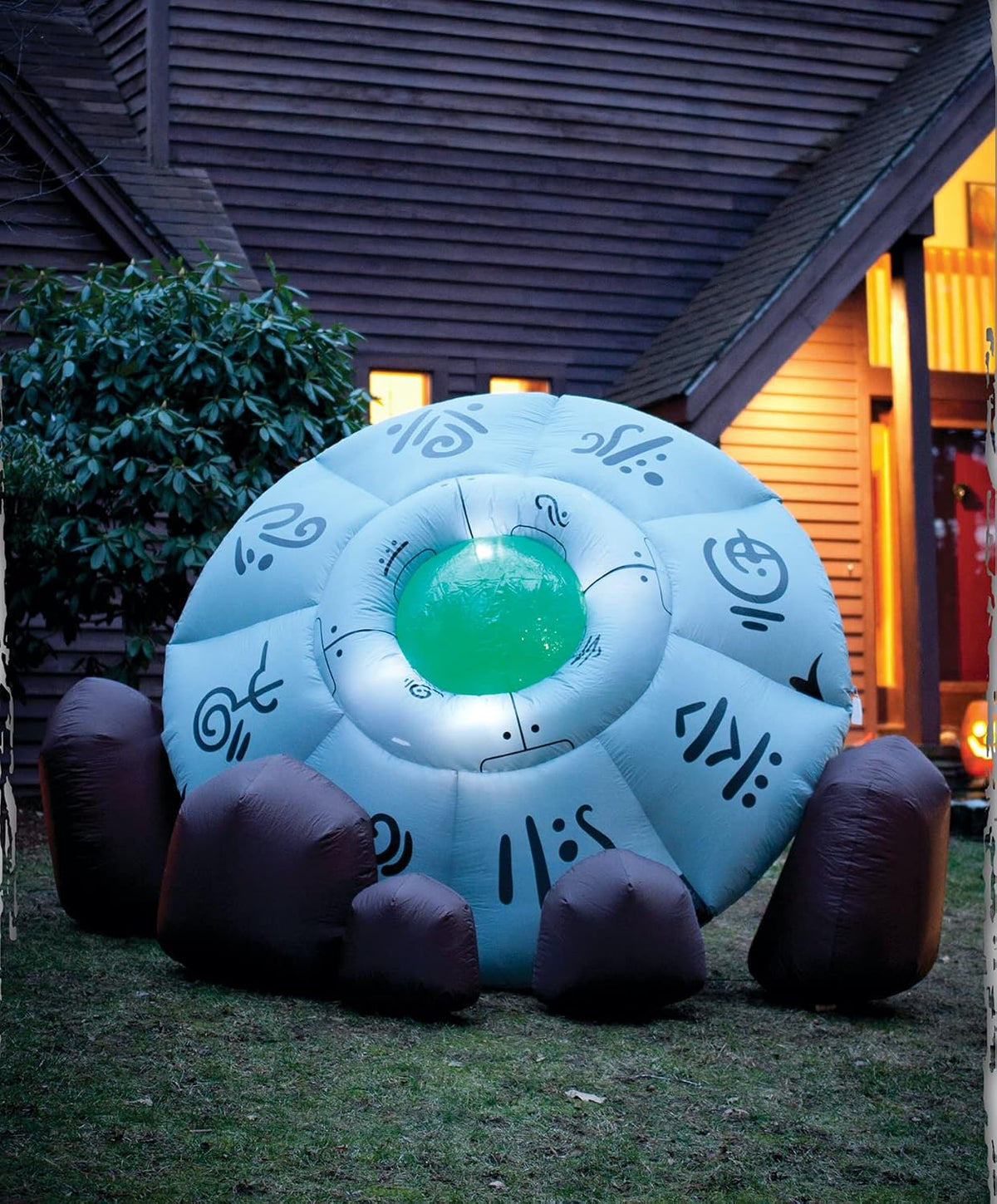 rubies at party city crashed ufo inflatable décor shown in use