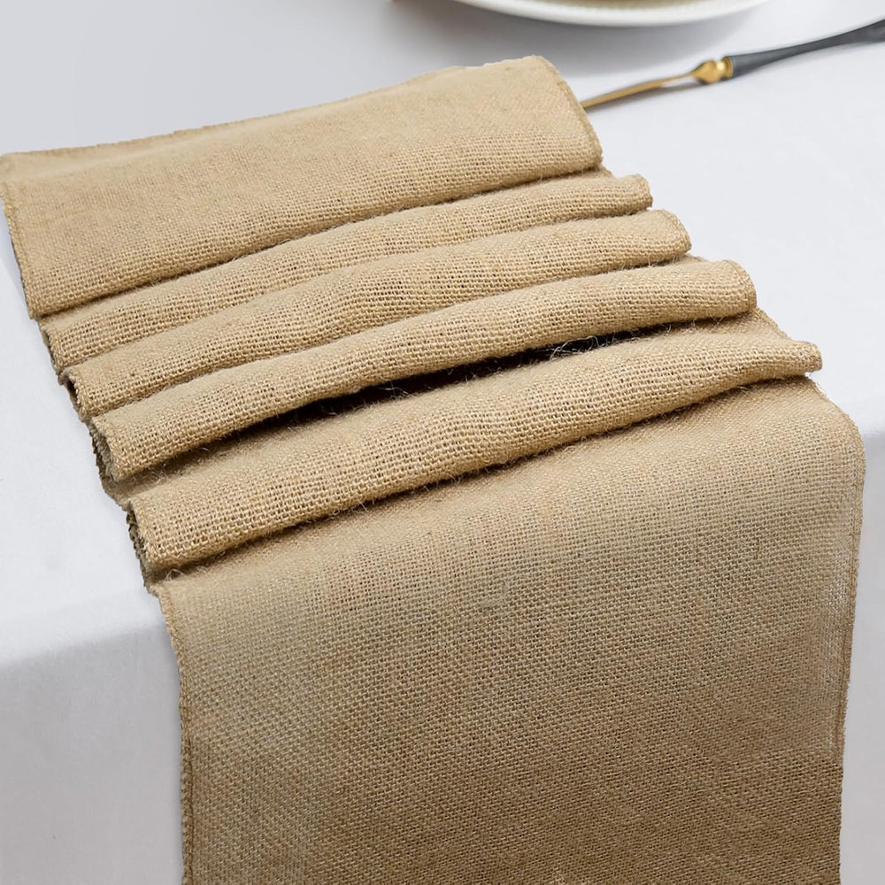13 Pack Burlap Table Runners 12 x 108 Inches Farmhouse Jute Runner Rustic Bur...