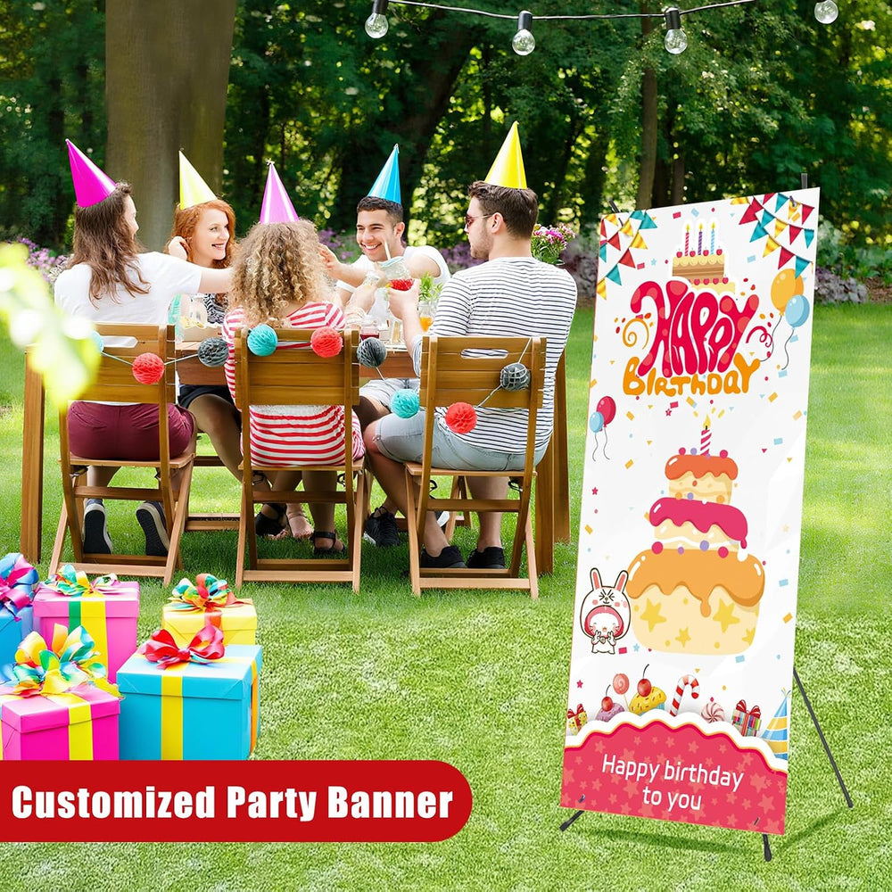 Custom Banner with X Stand 32" X 71",Banners and Signs Customize,Po...