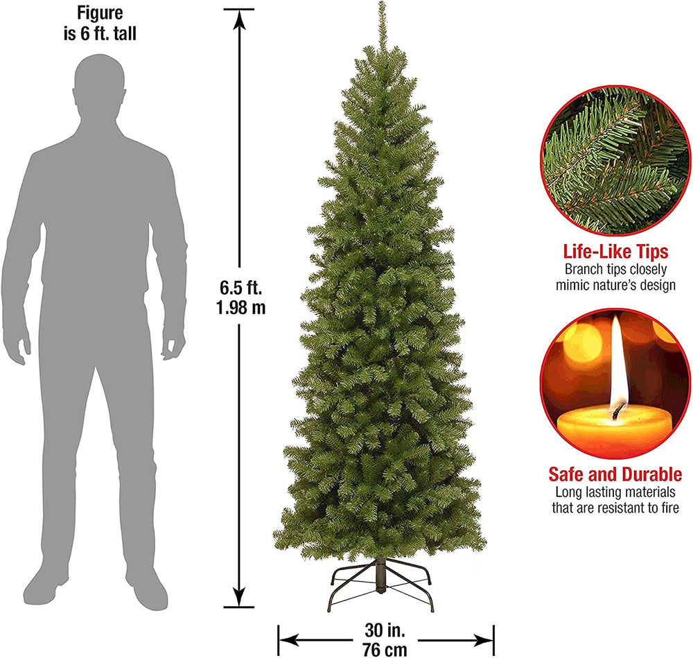 National Tree Company 6.5ft Unlit North Valley Spruce Slim Christmas Tree