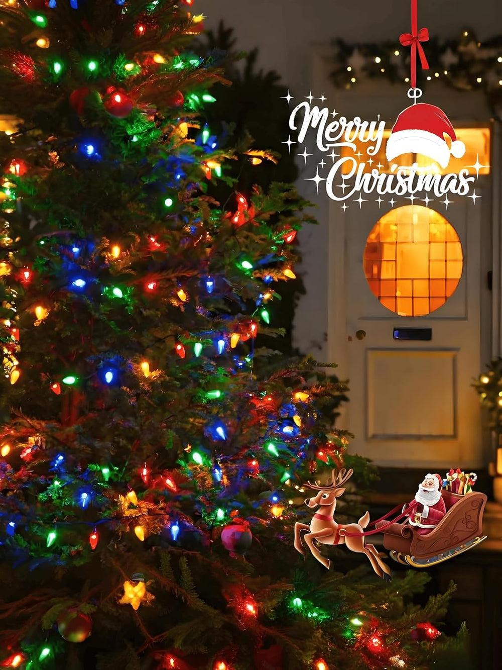 2 Pack Extentable C9 Christmas Lights Outdoor 66 FT 100 LED Multicolored
