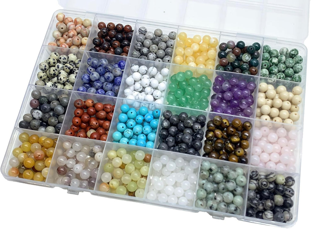natural stone beads 960pcs 6mm 1mm hole adult, package contents