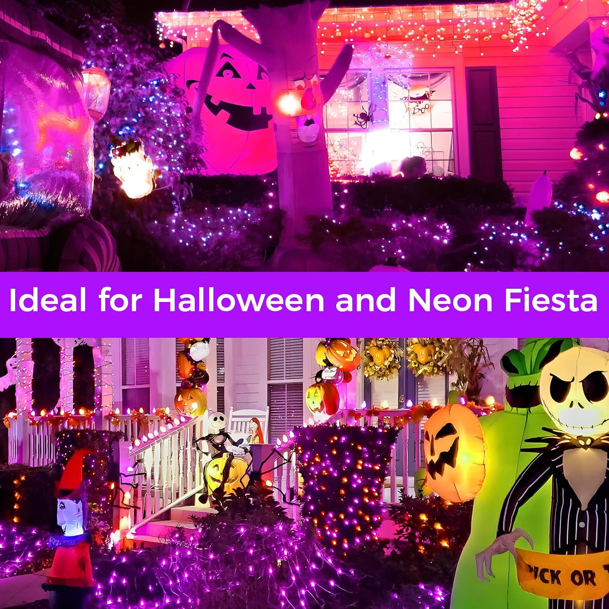 Halloween Christmas LED Spot Lights Outdoor Black Light Projector, 12W Color Changing Landscape Lighting Wired 120V IP65 Waterproof Outdoor Spotlight for Glow Party Garden Yard Indoor Decor(4Pack)
