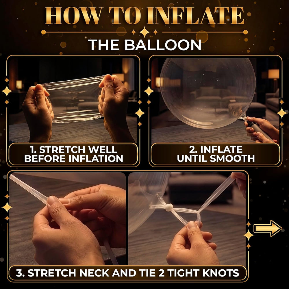 20 Pcs Gold LED Balloons Light Up Balloons, 18 In Balloon Lights