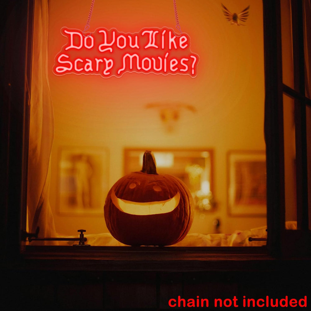 Do You Like Scary Movies Neon Sign LED Neon Light Red 17"x5.98"