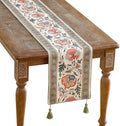 ISAENNE Designer Vintage Linen Table Runner 102 Inches Long,Elegant Floral Pattern Wrinkle Resistant Table Runners for Dining Tables,Thanksgiving,Kitchen Tables,Christmas,12"*102"-Daffy B