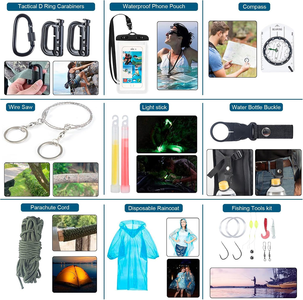 254 in 1 Survival Kit, First Aid Kit for Men