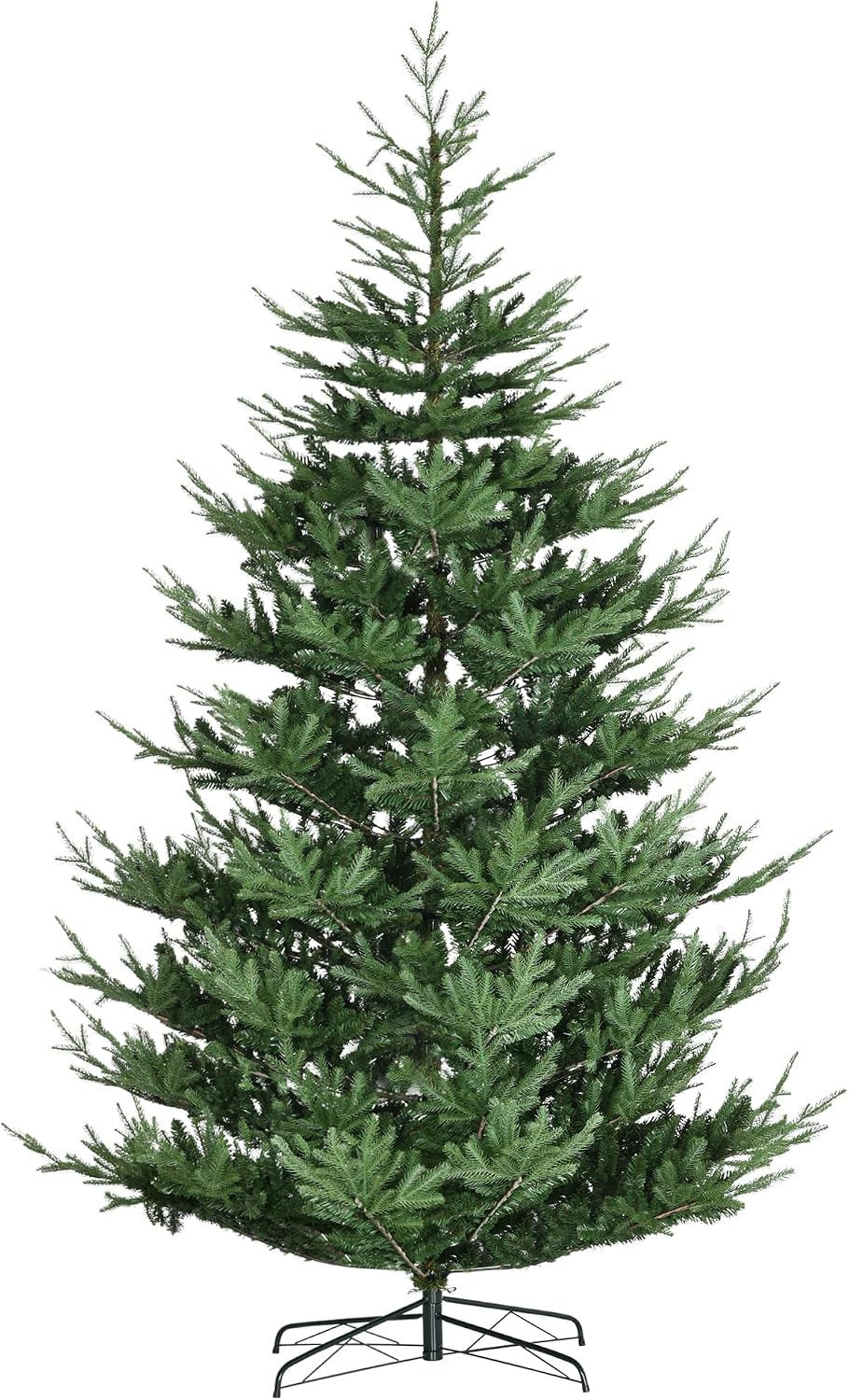 HOMCOM 9 Foot Artificial Christmas Tree, Pine Hinged Xmas Tree with 1939 Real...
