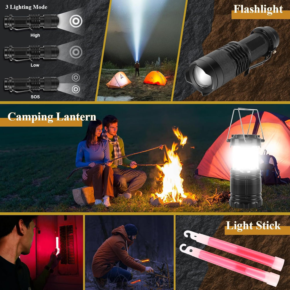 Abpir318 PCS Emergency Survival Kit, Survival Gear and Equipment First Aid Ki...