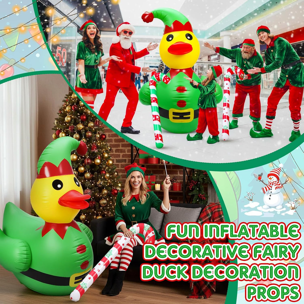 lenwen 4ft christmas inflatable duck outdoor decoration showing dimensions