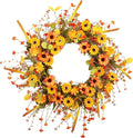 Fall Wreath for Front Door 26 inch Autumn Sunflower Harvest Outdoor