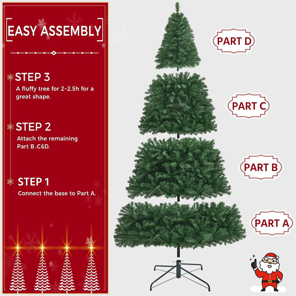 Yaheetech 9ft Artificial Christmas Tree, Realistic Premium Spruce Hinged