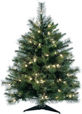 Vickerman 3' Tall Cashmere Pine Artificial Christmas Tree, 100 Warm White Dura-Lit® LED Lights - 223 PVC Tips - Faux Christmas Tree - Seasonal Indoor Home Decor