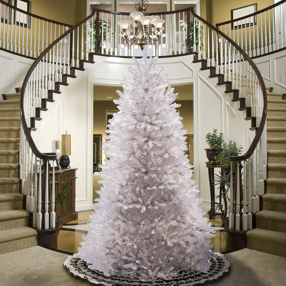 National Tree Company Artificial Full Christmas Tree, White, Dunhill Fir, Inc...