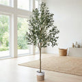 Artificial Olive Tree, 6ft Faux Tree with Woven Basket for Home Decor