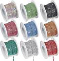 Kenning 9 Rolls 2 mm 90 Yards Rhinestone Chain Trim, Assorted Colors