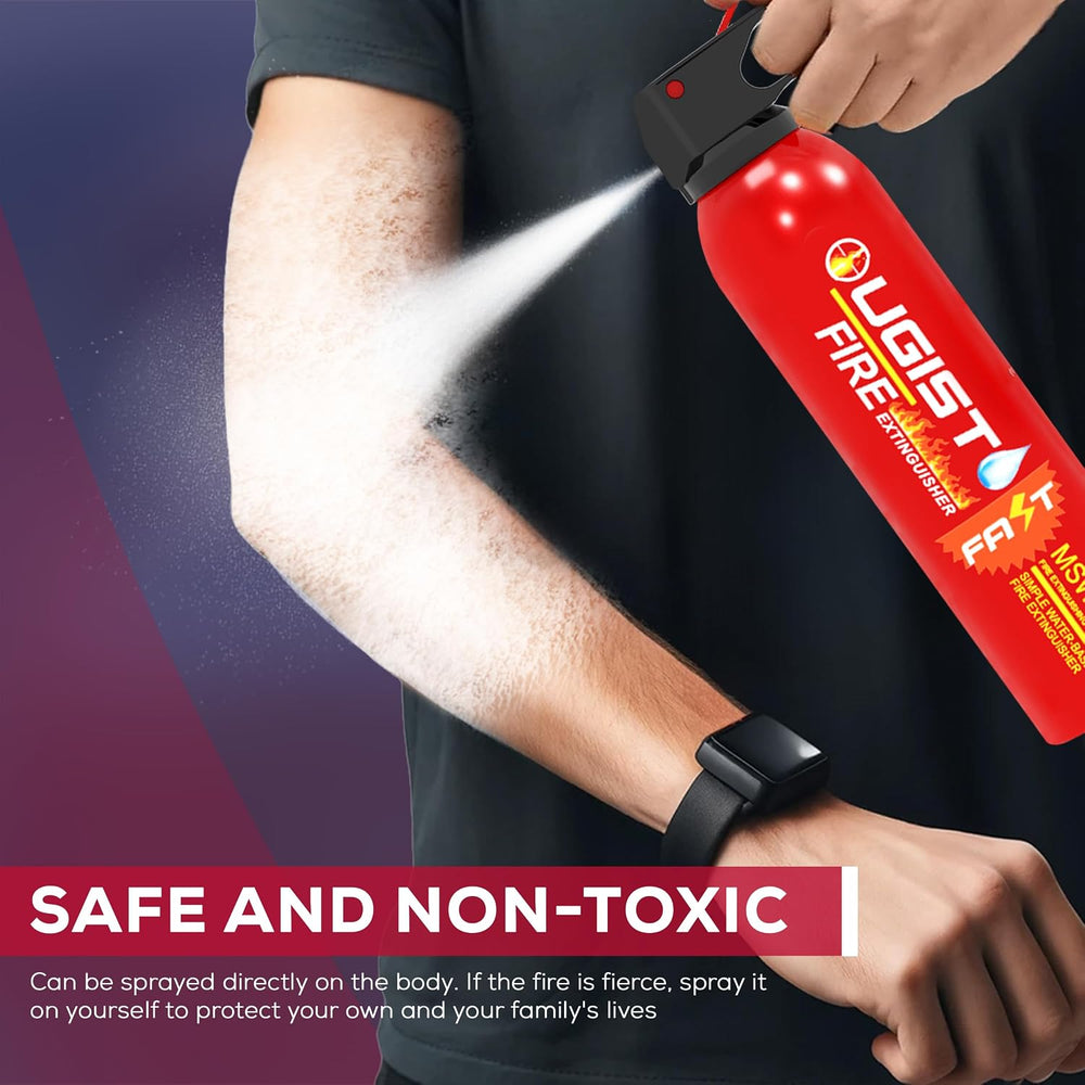 Multipurpose Fire Extinguisher (4 Pack, 21oz Each) with Wall Mount Bracket, W...