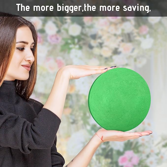 Max Shape Round Floral Foam Blocks,Large Dry Floral Foam for Artificial Flowers,Craft Project,Wedding Aisle Flowers,Arty Decoration 6 Pack (9.84'')