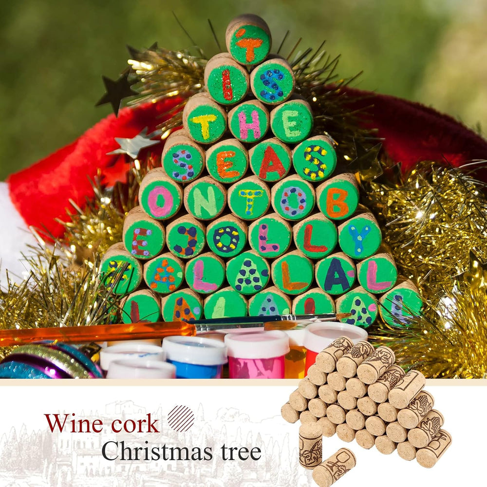 Qunclay 300 Pcs Natural Wine Cork for Bottle, 0.87" X 1.73", Straight