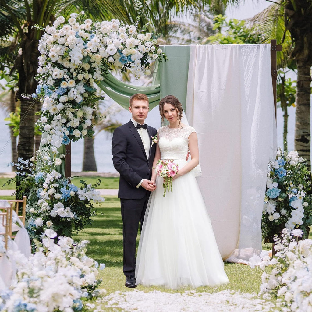 wooden wedding arch 7.2ft square wood arches arbor showing dimensions