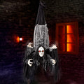 Halloween Animatronics Decorations Hanging Ghost with 4 Hands, 67'' Animated Spooky Zombie Ghosts with Creepy Sounds, Lighted Eyes, Scary Move, Haunted House Props Decor for Indoor Outdoor Yard Lawn