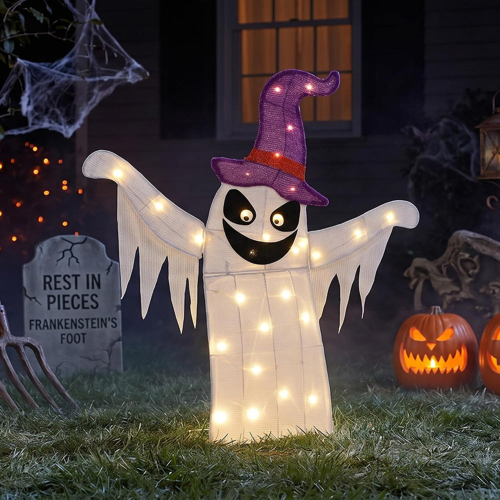 30" H Large Lighted SwingingGhost Halloween for Indoor Outdoor Decorations