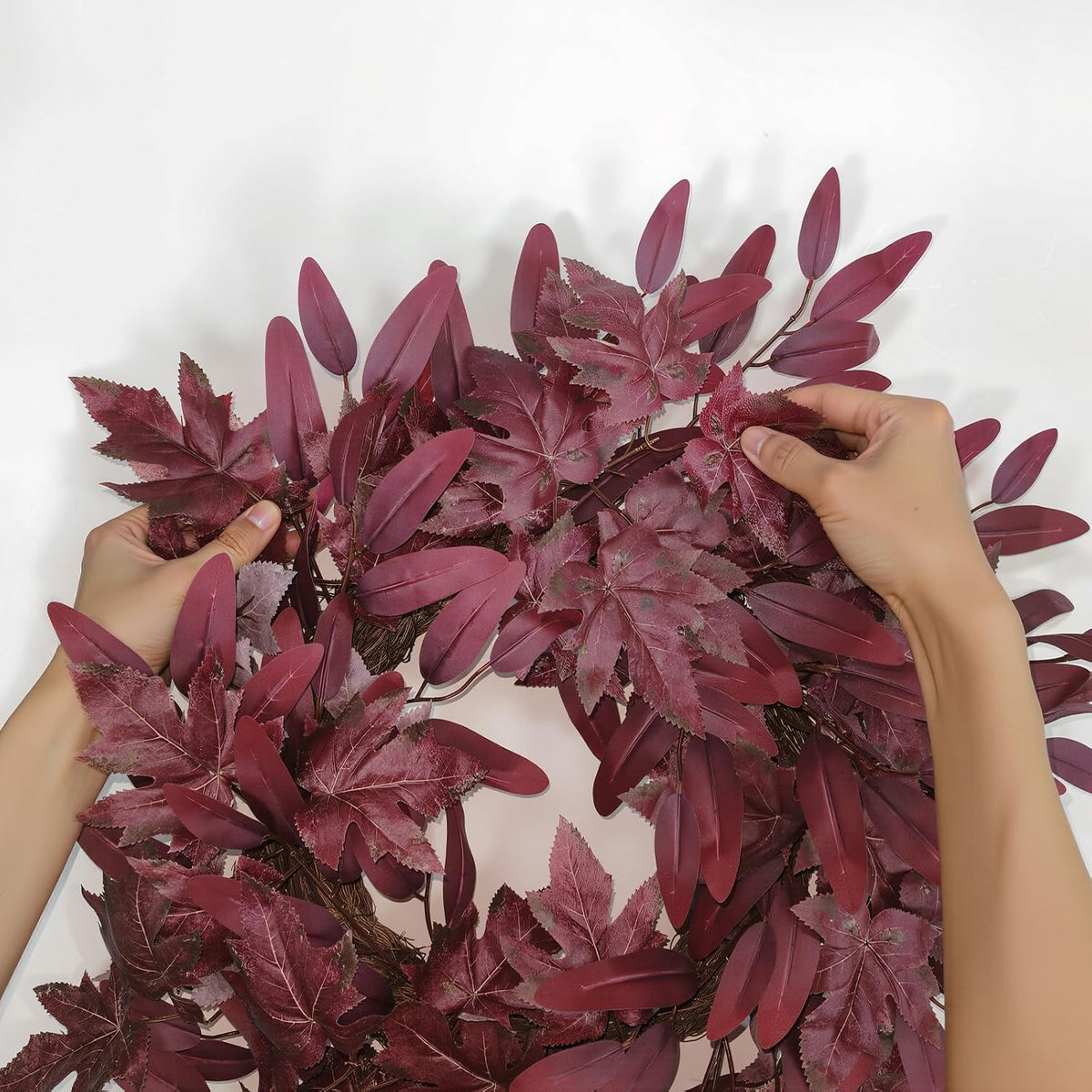 24" fall wreaths for front door, fall decor on a desk or shelf