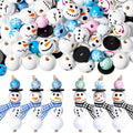 Vicenpal 450 Pcs Christmas Wooden Beads, Pure, Pastel Color