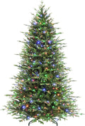 Hykolity 7.5 ft Prelit Christmas Tree with Realistic PE Foliage