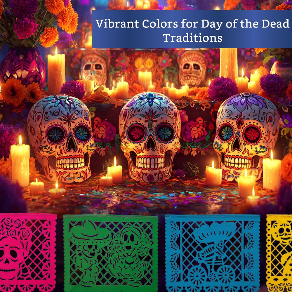 Papel Picado Dia de Los Muertos 5-pk - Day of the Dead Banners Decor