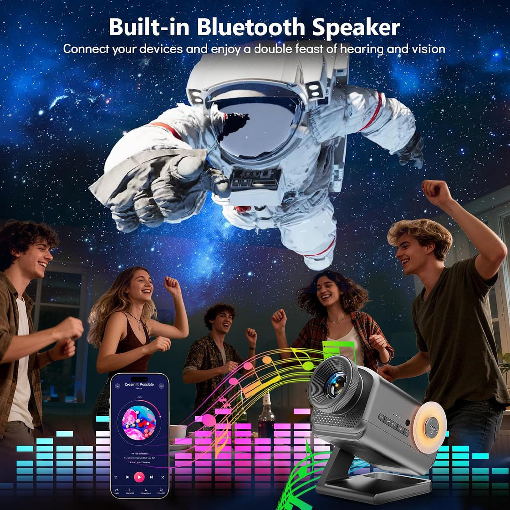 rossetta 3d projector with 60 scenes, galaxy star, close-up detail
