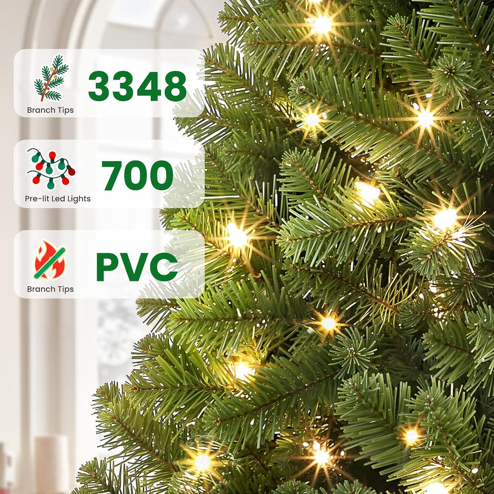 SHareconn 10ft Prelit Artificial Classic Spruce Christmas Tree