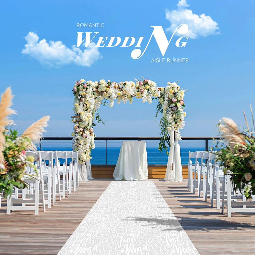 EZLucky Heart Print Aisle Runner