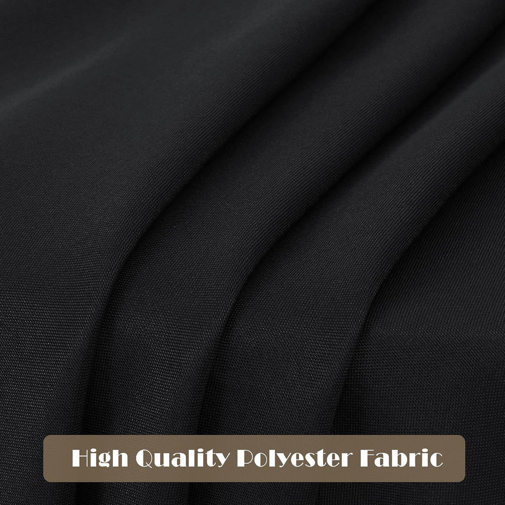 sancua 6 Pack Black Rectangle Tablecloth, 60 x 84 Inch for 4ft Tables